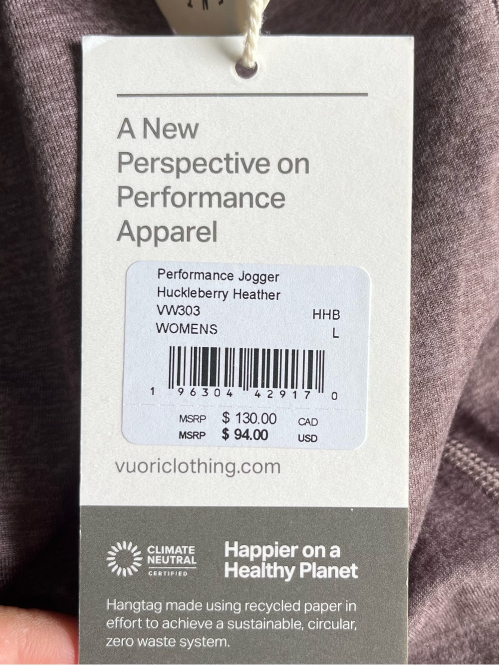 Vuori Huckleberry Heather Pullover Hoodie and Joggers matching set - Mauve color - Picture 7 of 8